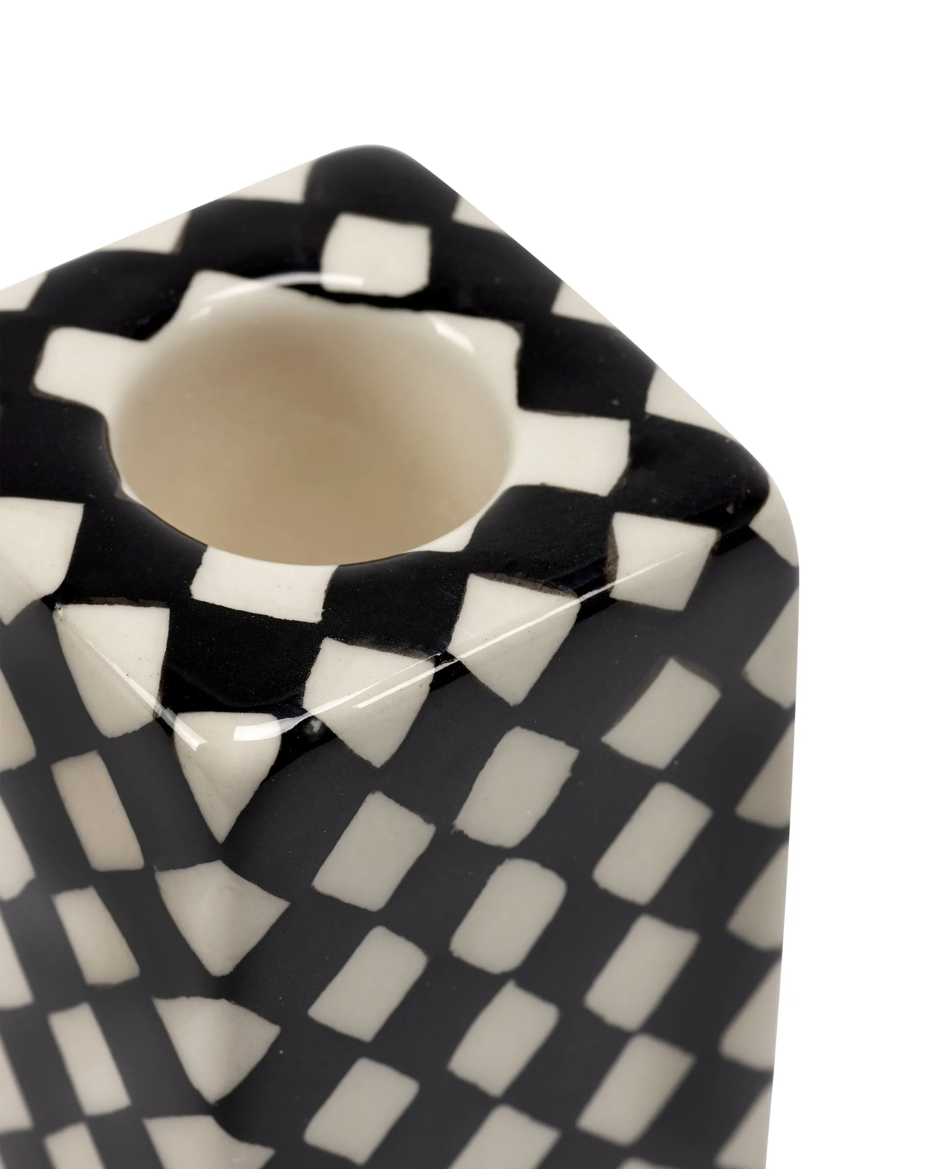 Les Objets Mouleversants N°1 candlestick, Black-white Serax