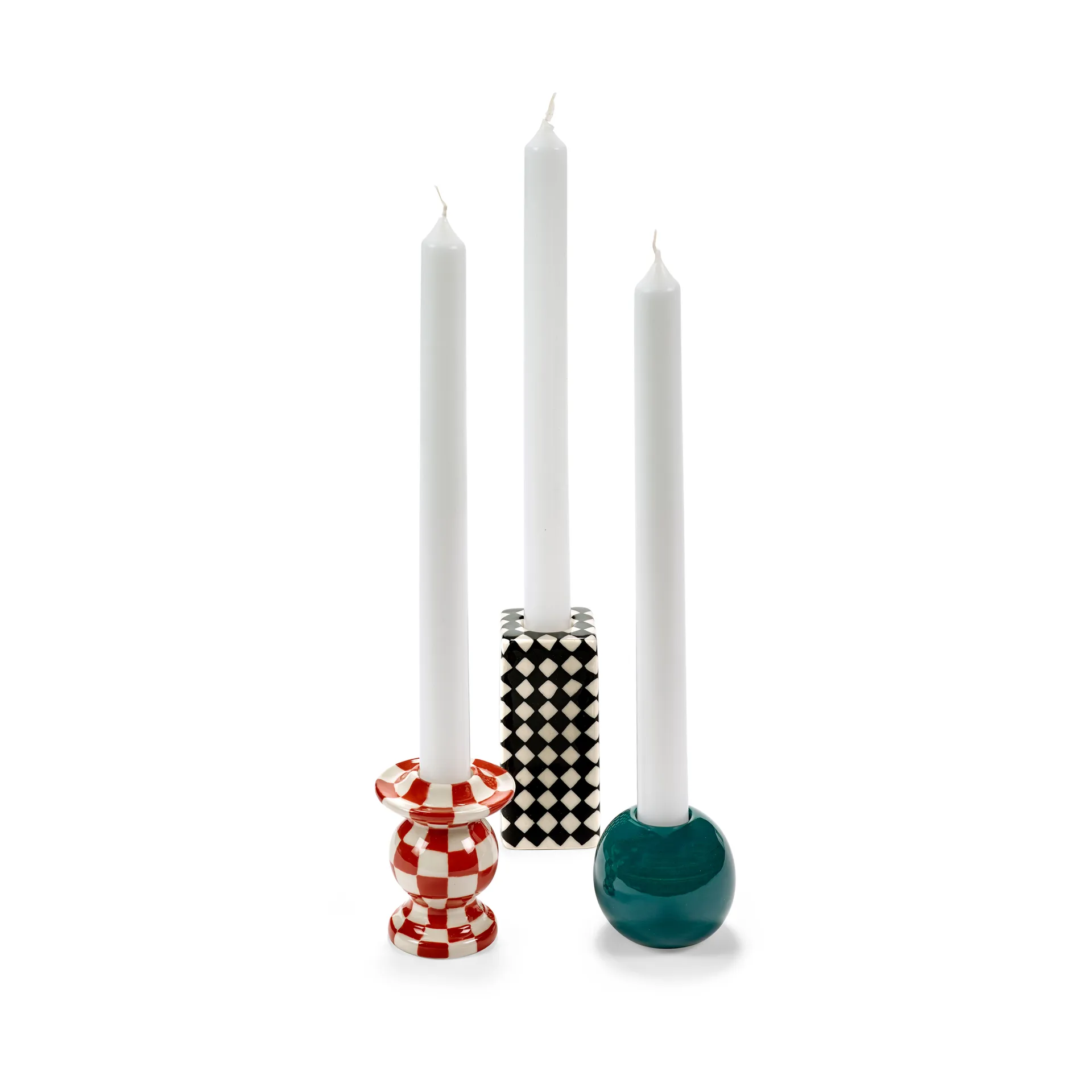 Les Objets Mouleversants N°1 candlestick, Black-white Serax