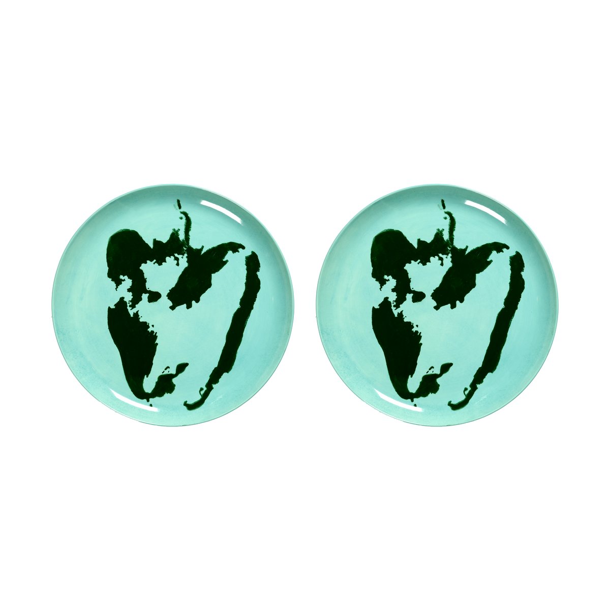 Serax Ottolenghi Feast plate L o26,5 cm 2-pack Azure-pepper green