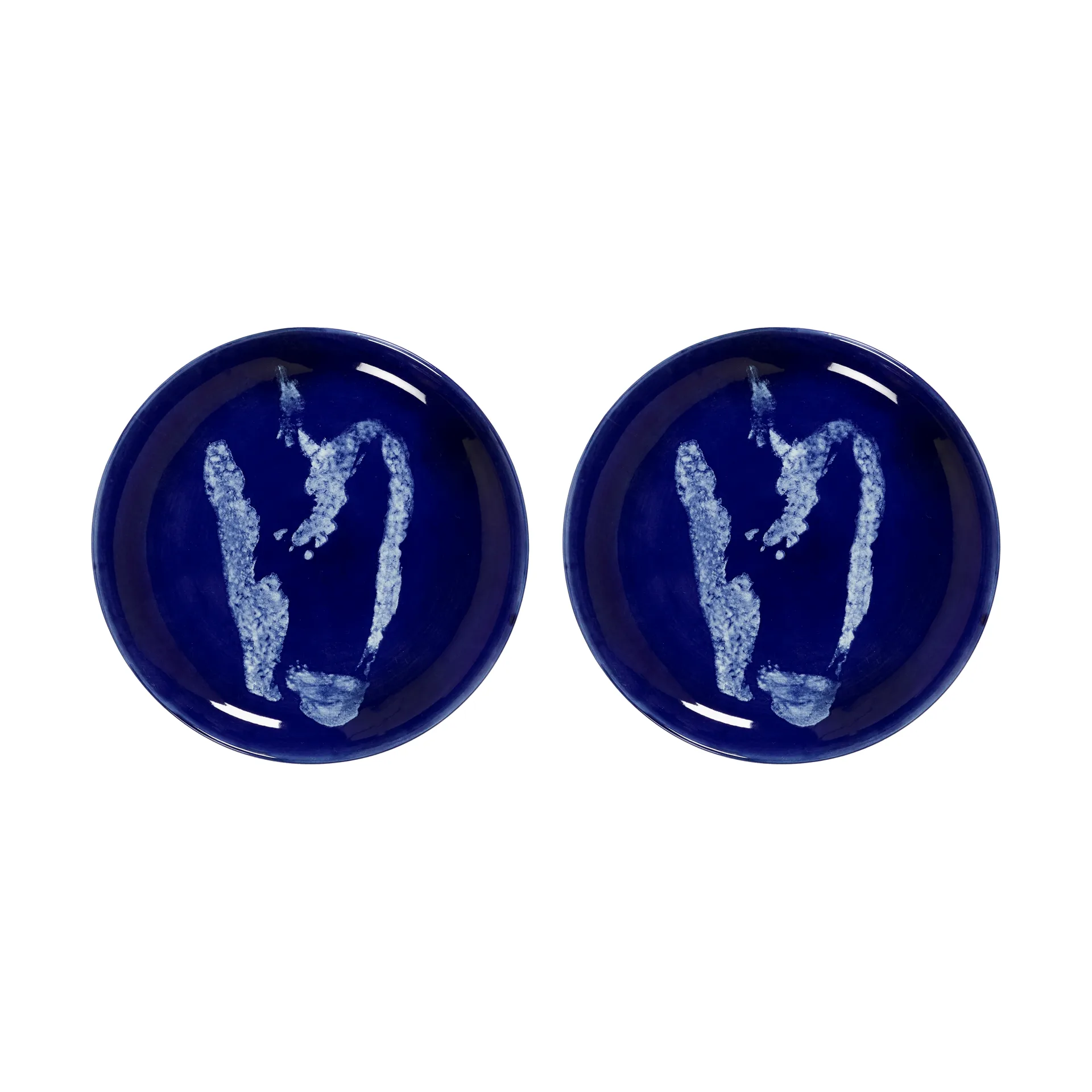 Ottolenghi Feast plate S Ø19 cm 2-pack, Dark blue-pepper white Serax