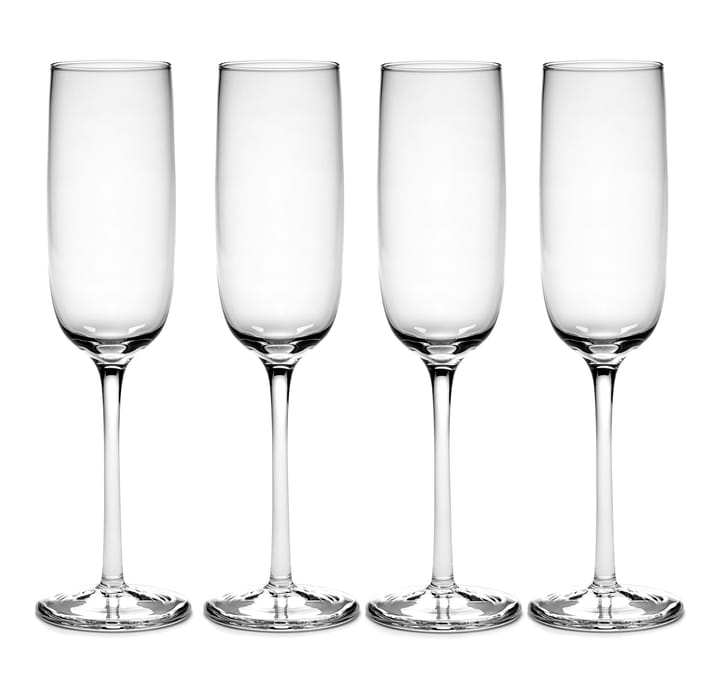 Passe-Partout champagne glass curved 15 cl 4-pack - clear - Serax