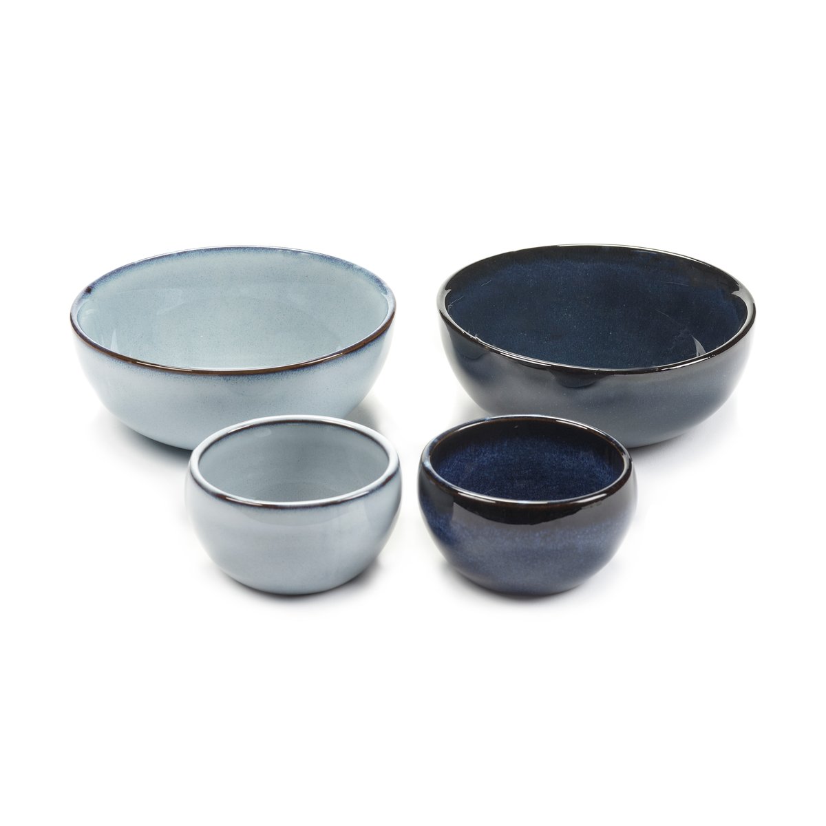 Serax Pure apero bowl 4 pieces Blue | Scandinavian Design | Serving bowls | Blue