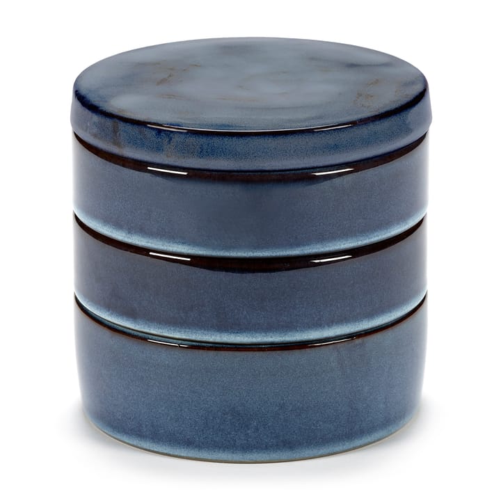 Pure bowls 3 pieces stackable 14 cm - Dark blue - Serax