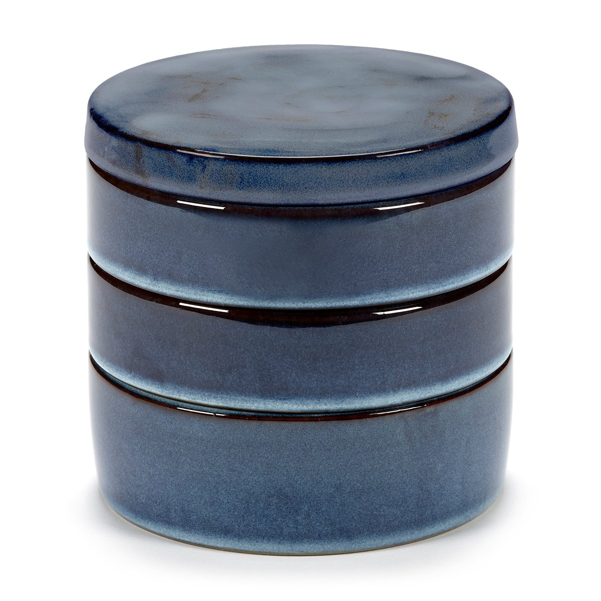 Serax Pure bowls 3 pieces stackable 14 cm Dark blue