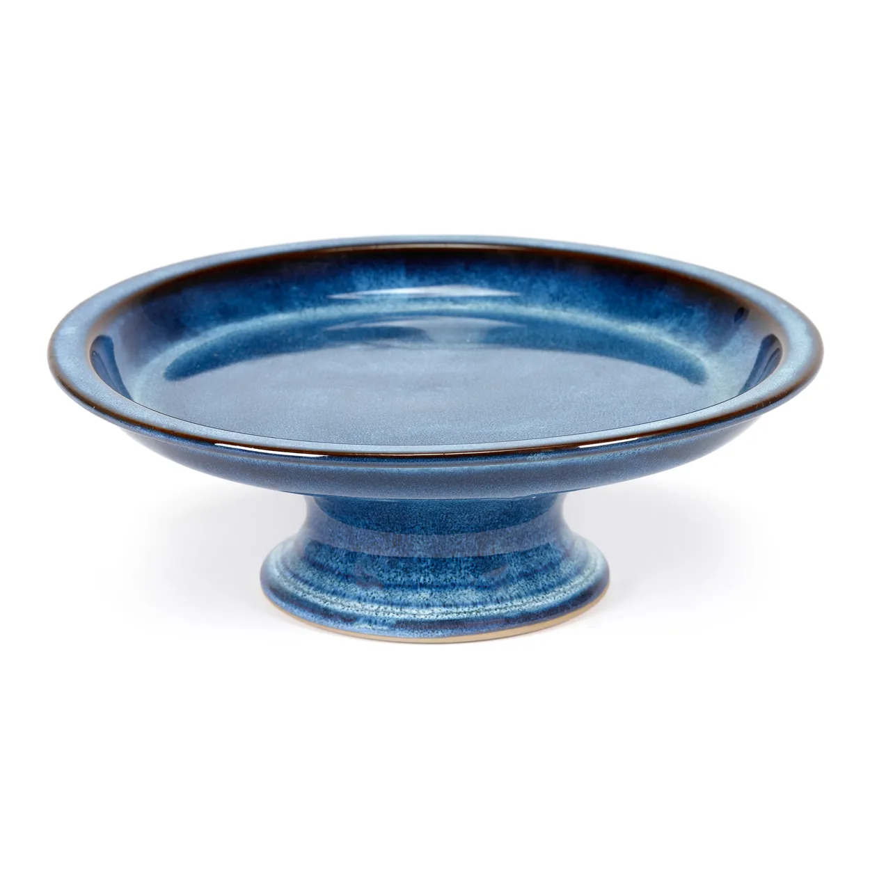 Serax Pure cake plate glazed L 23.5 cm Dark blue | Scandinavian Design | Cake stands | Blue