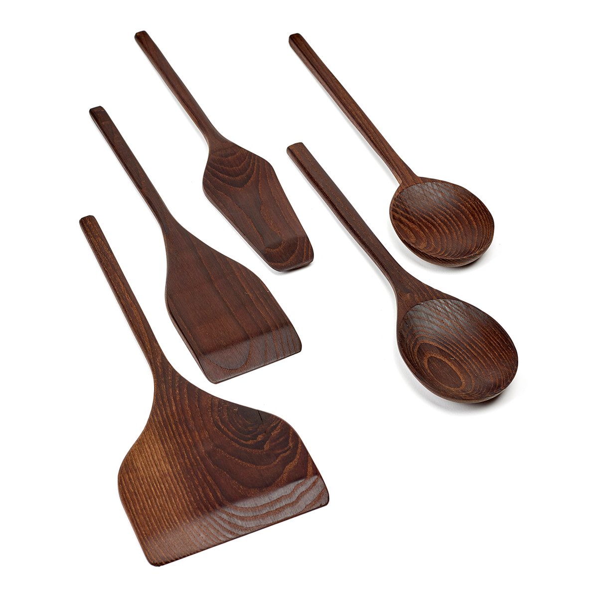 Serax Pure kitchen utensil set 5 pieces dark box | Scandinavian Design | Serving utensils | Brown