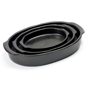 Pure oval oven form L - black - Serax