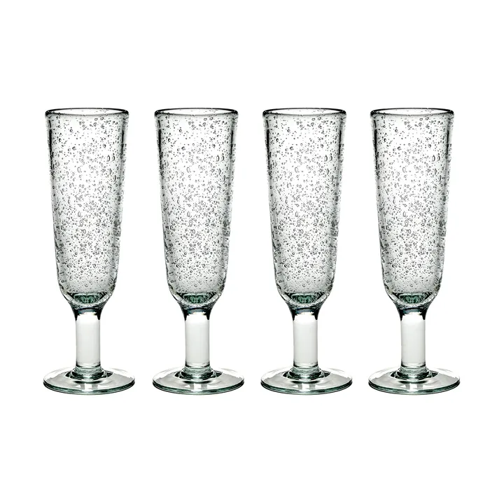 Pure Pascale champagne glass 4-pack clear - Serax