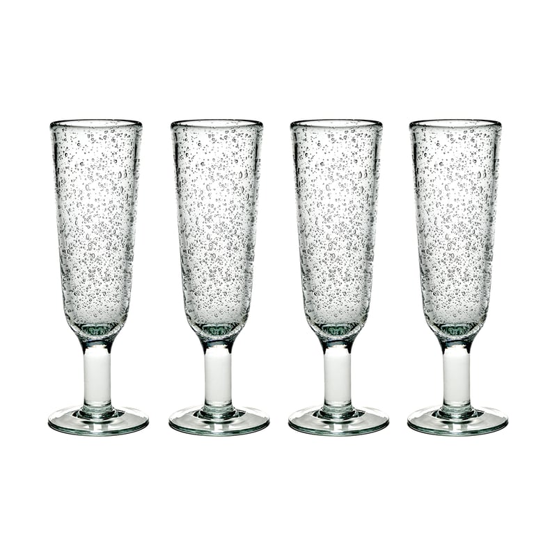 Serax Pure Pascale champagne glass 4-pack clear clear