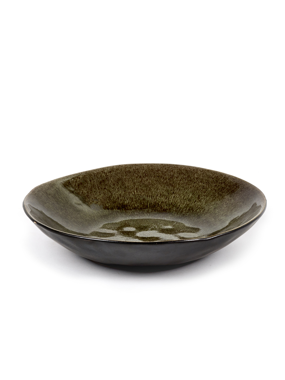 Serax Pure Salad plate 23.5 cm Gray | Scandinavian Design | Deep plates | Black