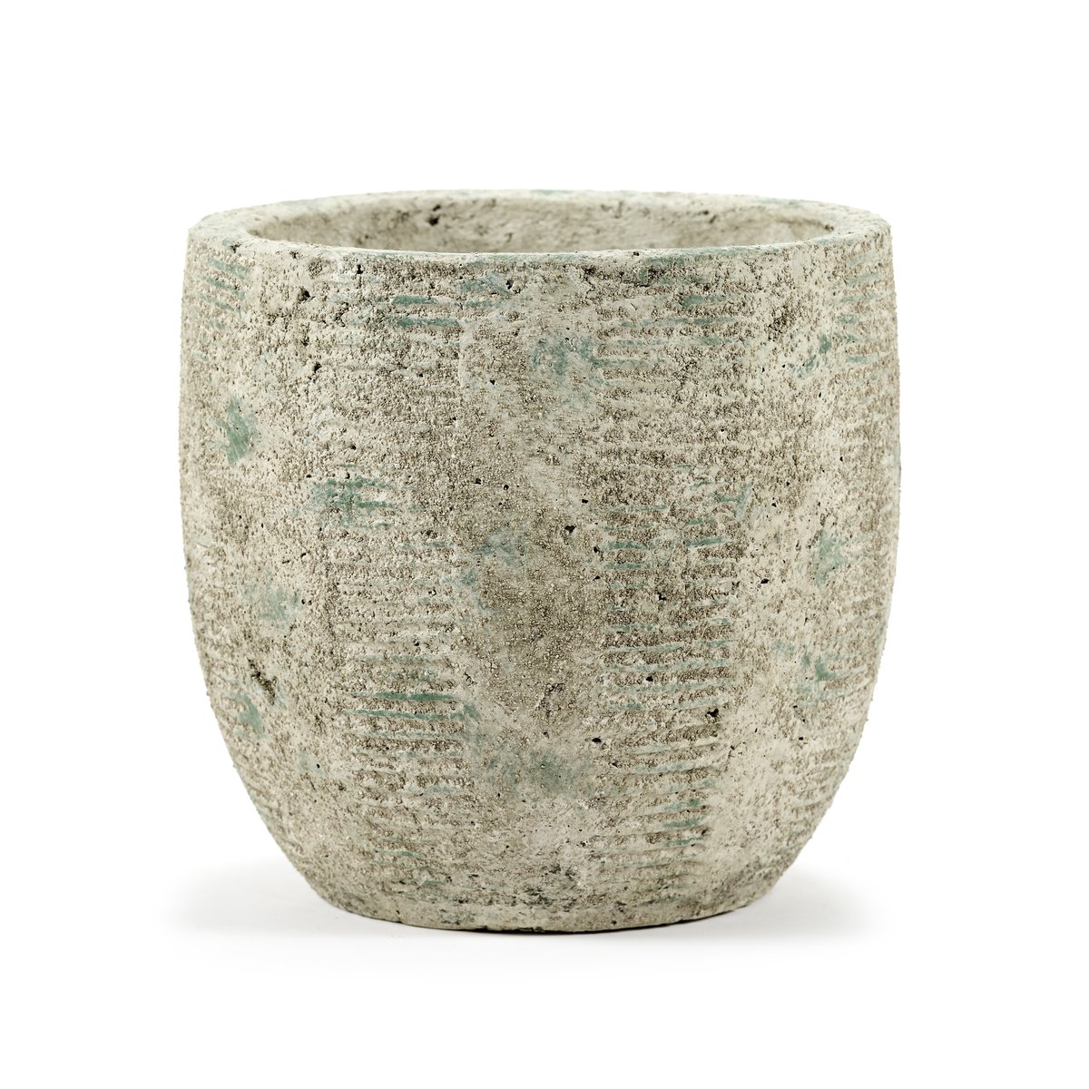 Serax Rustic flower pot stripes M 20.5 cm Grey | Scandinavian Design | Flower pots | Grey