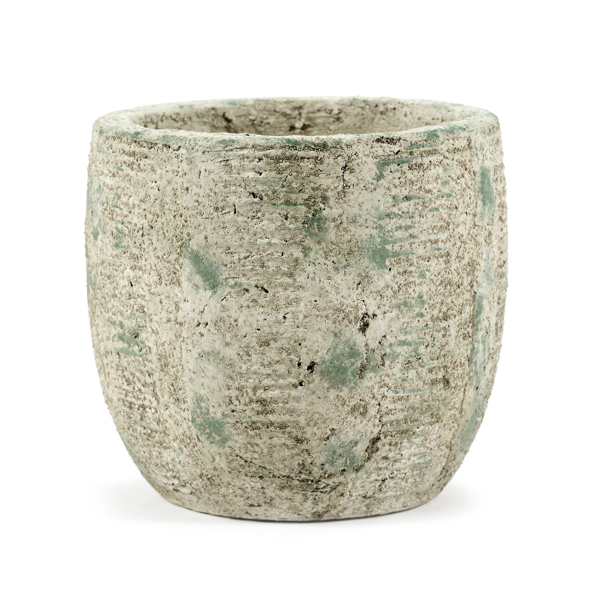 Serax Rustic flower pot stripes S 16.5 cm Grey | Scandinavian Design | Flower pots | Grey