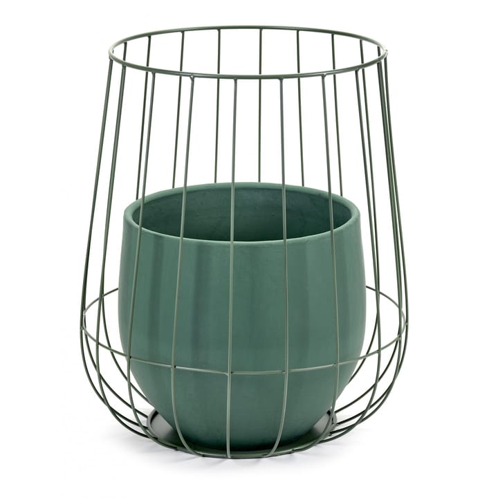 Serax flower pot in basket Ø37 cmh46 cm, army green Serax