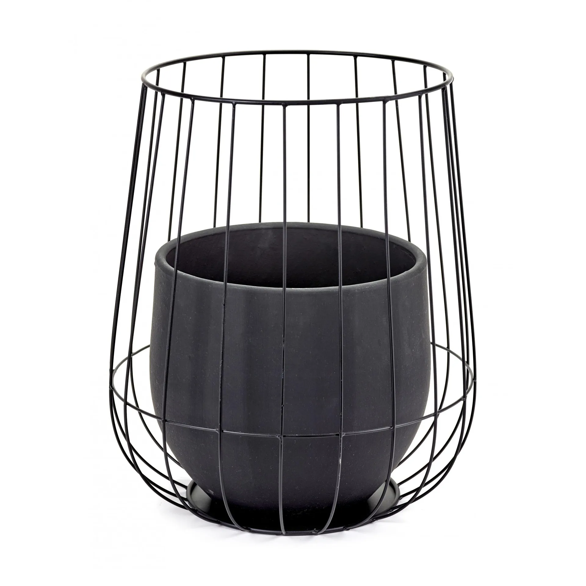 Serax flower pot in basket Ø37 cmh46 cm, black Serax