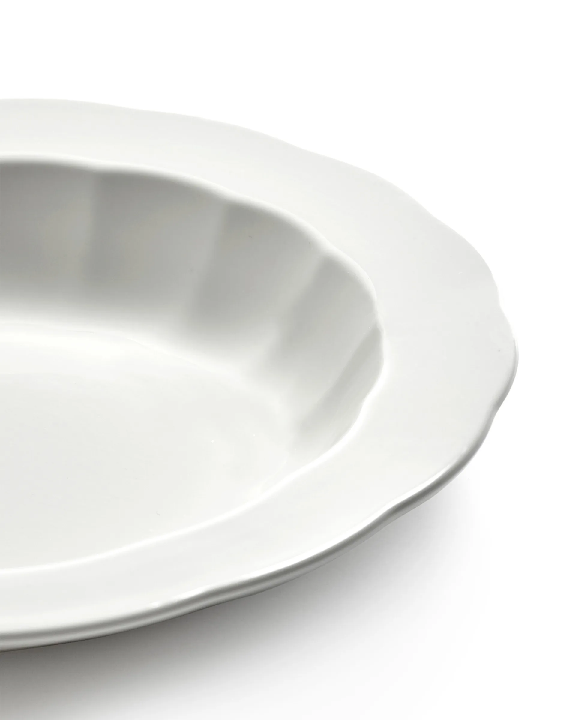Silhouette deep plate M Ø23.7 cm 4-pack, White Serax