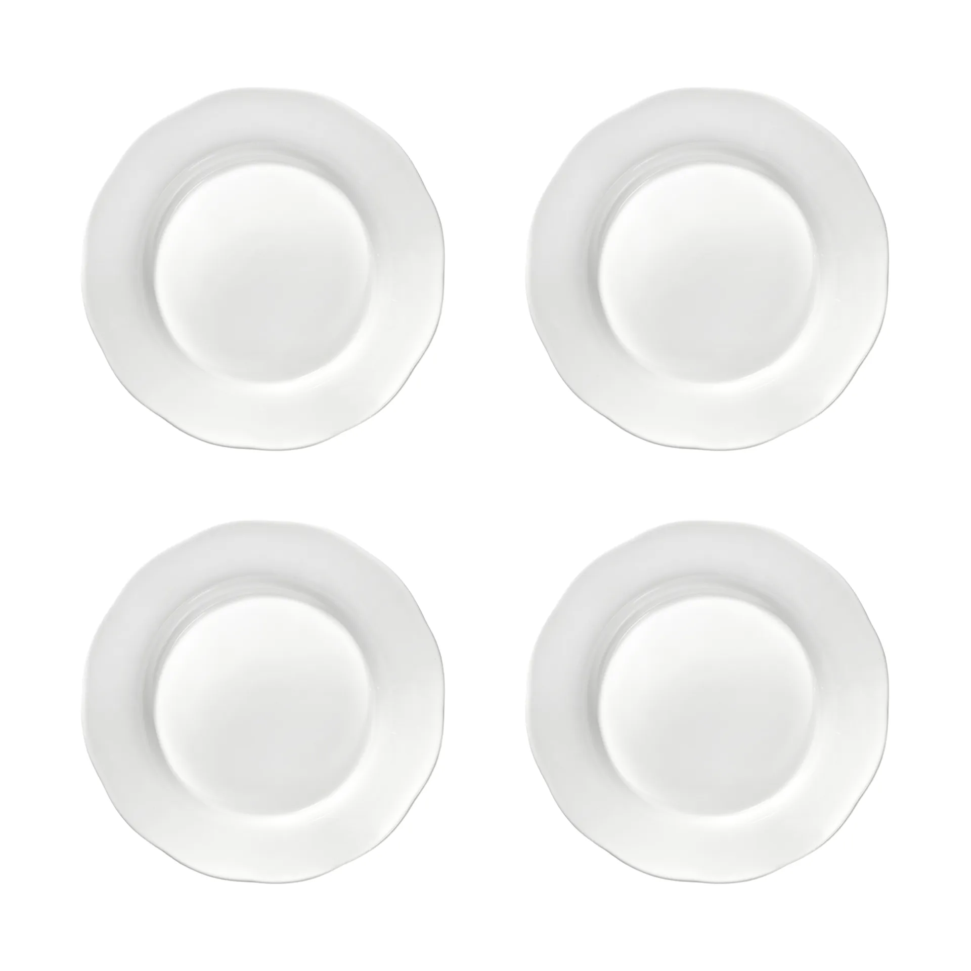 Silhouette deep side plate L Ø18.5 cm 4-pack, White Serax