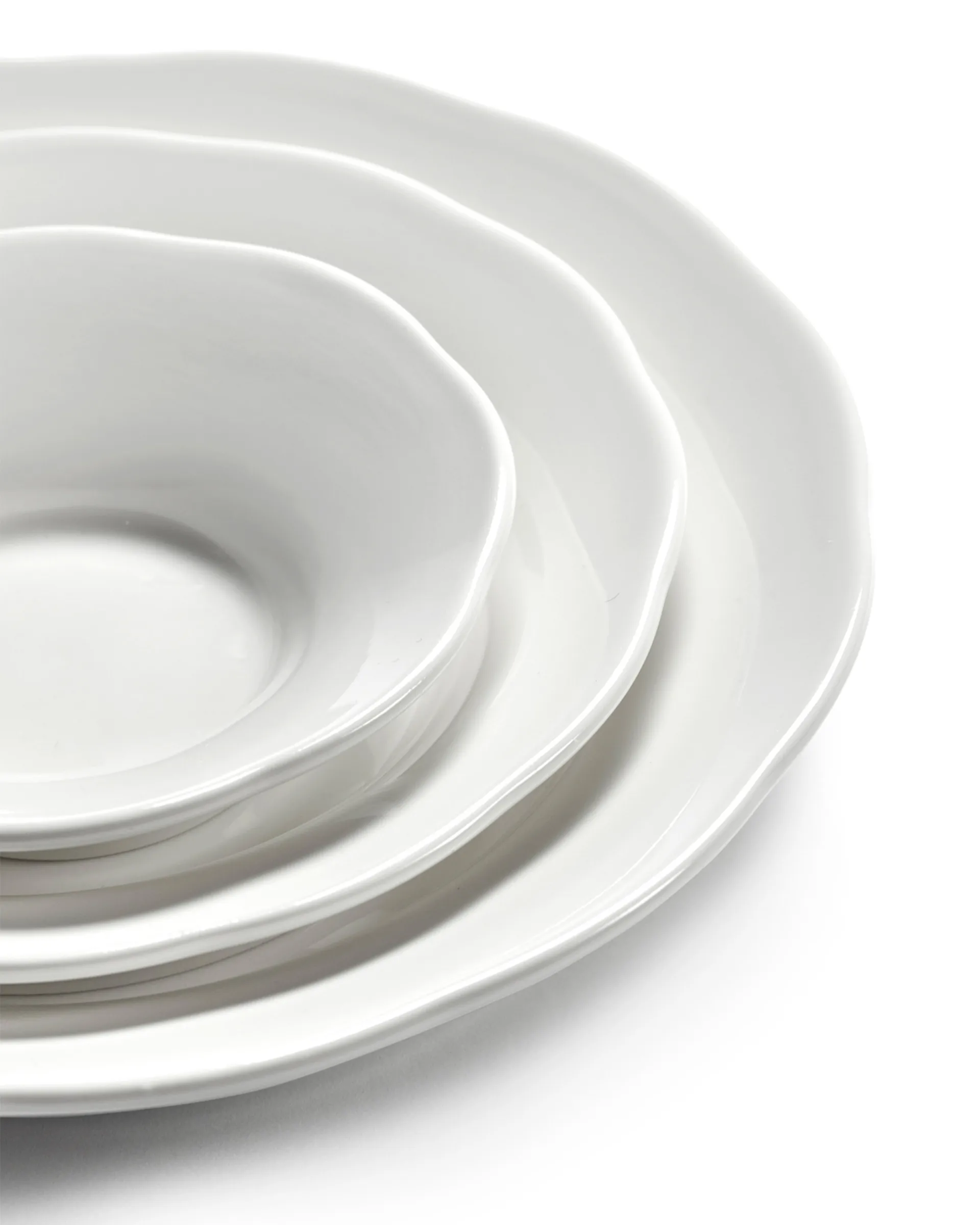 Silhouette deep side plate S Ø10.5 cm 4-pack, White Serax