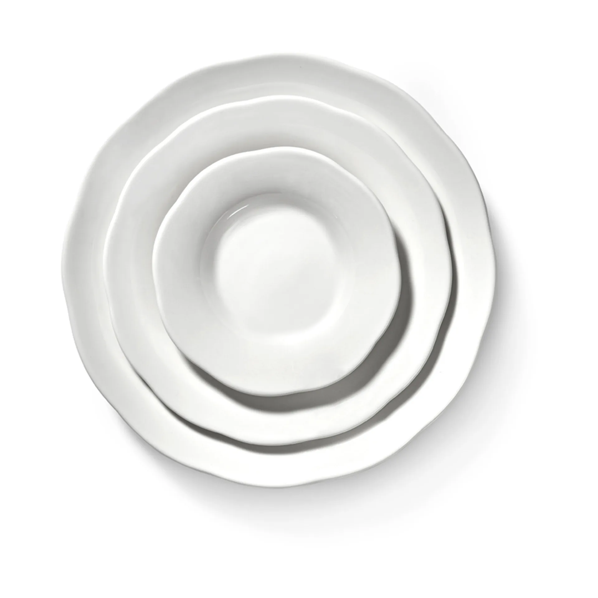 Silhouette deep side plate S Ø10.5 cm 4-pack, White Serax
