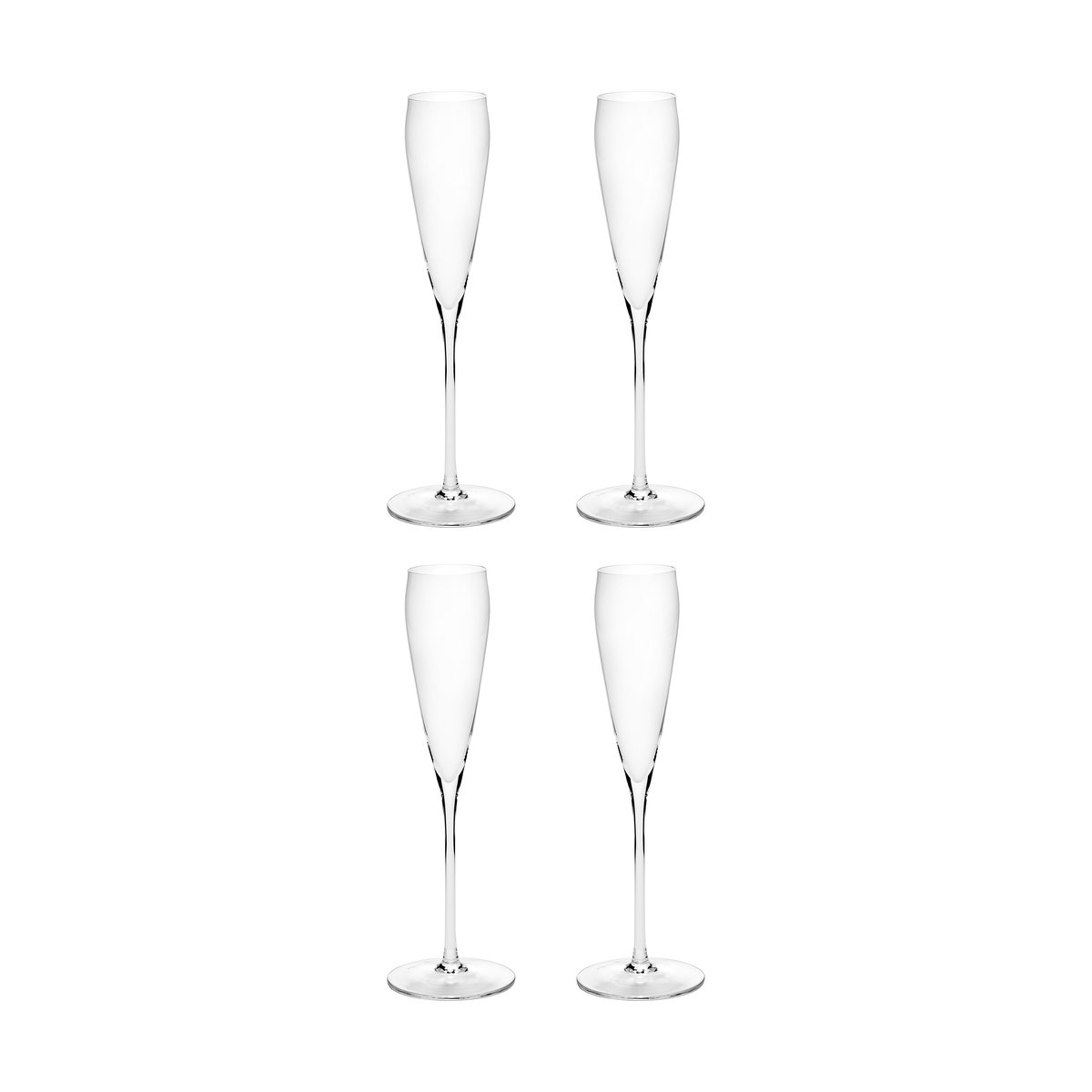 Serax Silhouette flute champagne glass 15 cl 4-pack Clear