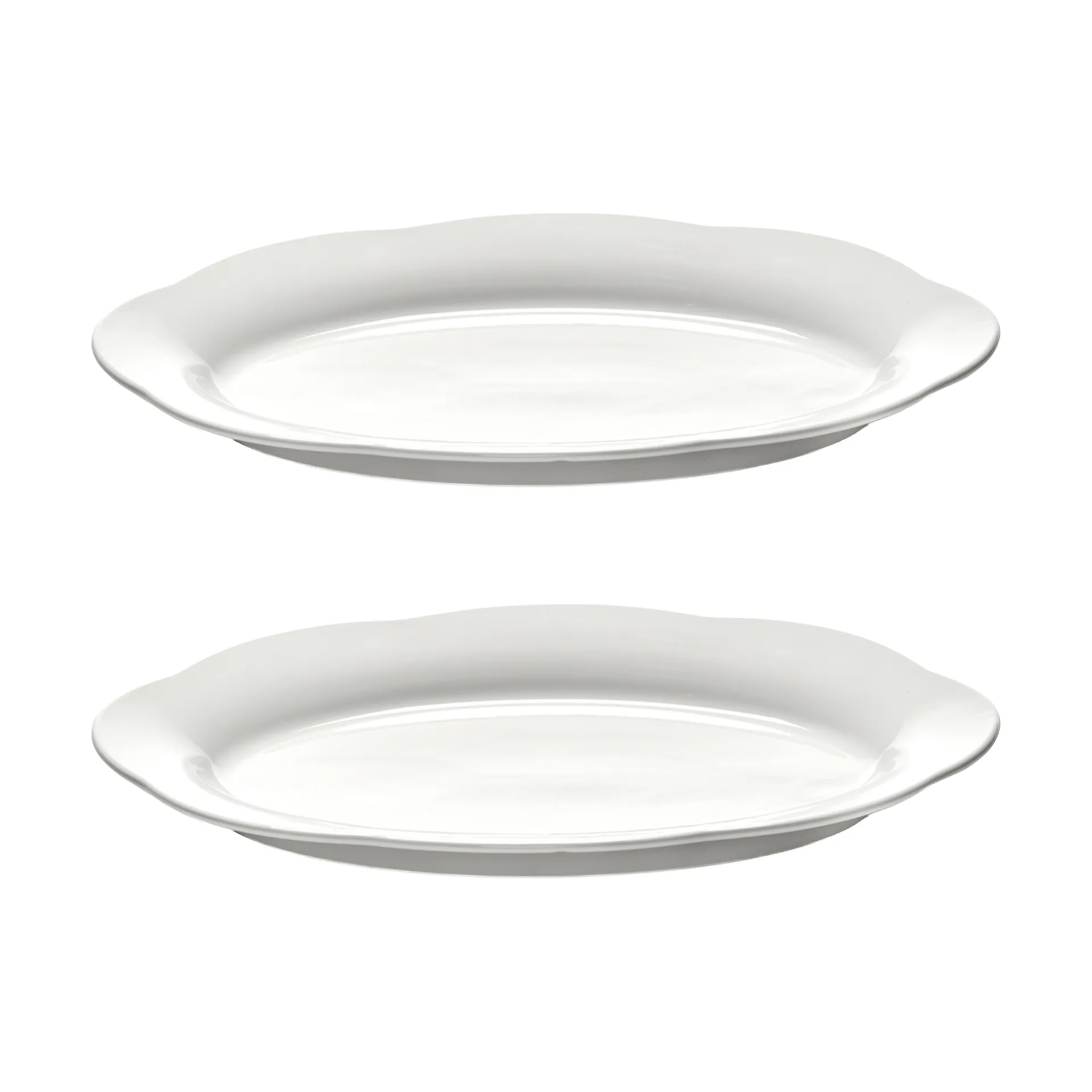 Silhouette oval deep plate L 21x30 cm 2-pack, White Serax