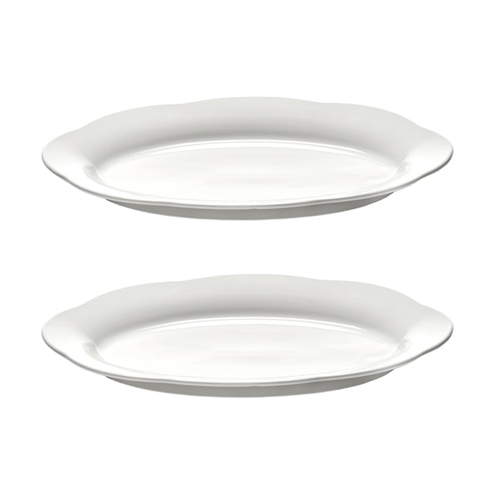 Silhouette oval deep plate L 21x30 cm 2-pack - White - Serax