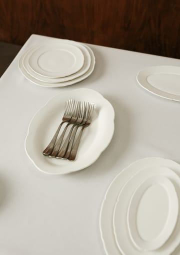 Silhouette oval deep plate L 21x30 cm 2-pack - White - Serax