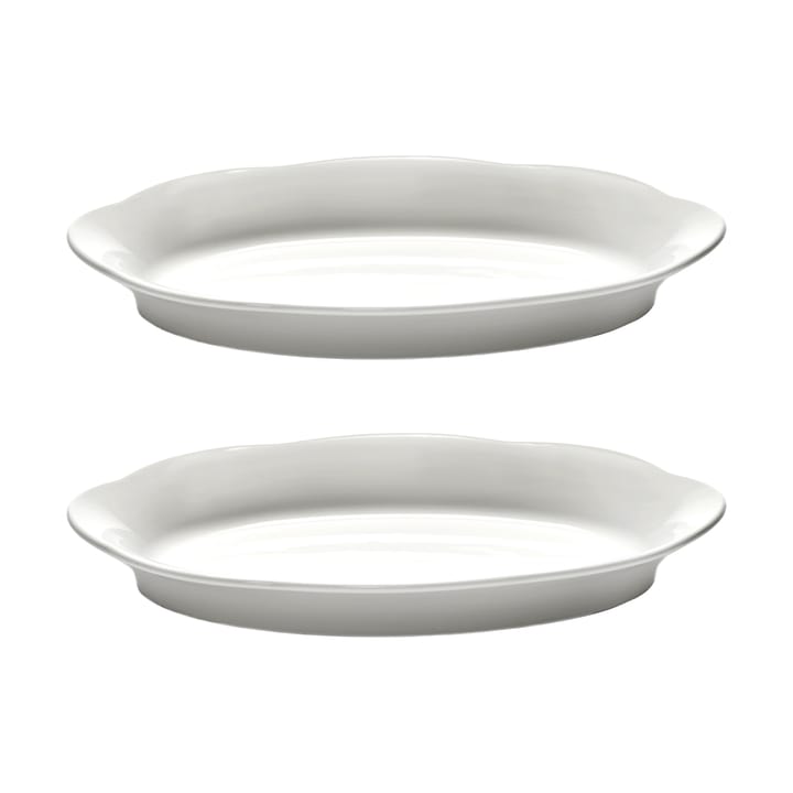 Silhouette oval deep plate M 15x24.5 cm 2-pack - White - Serax