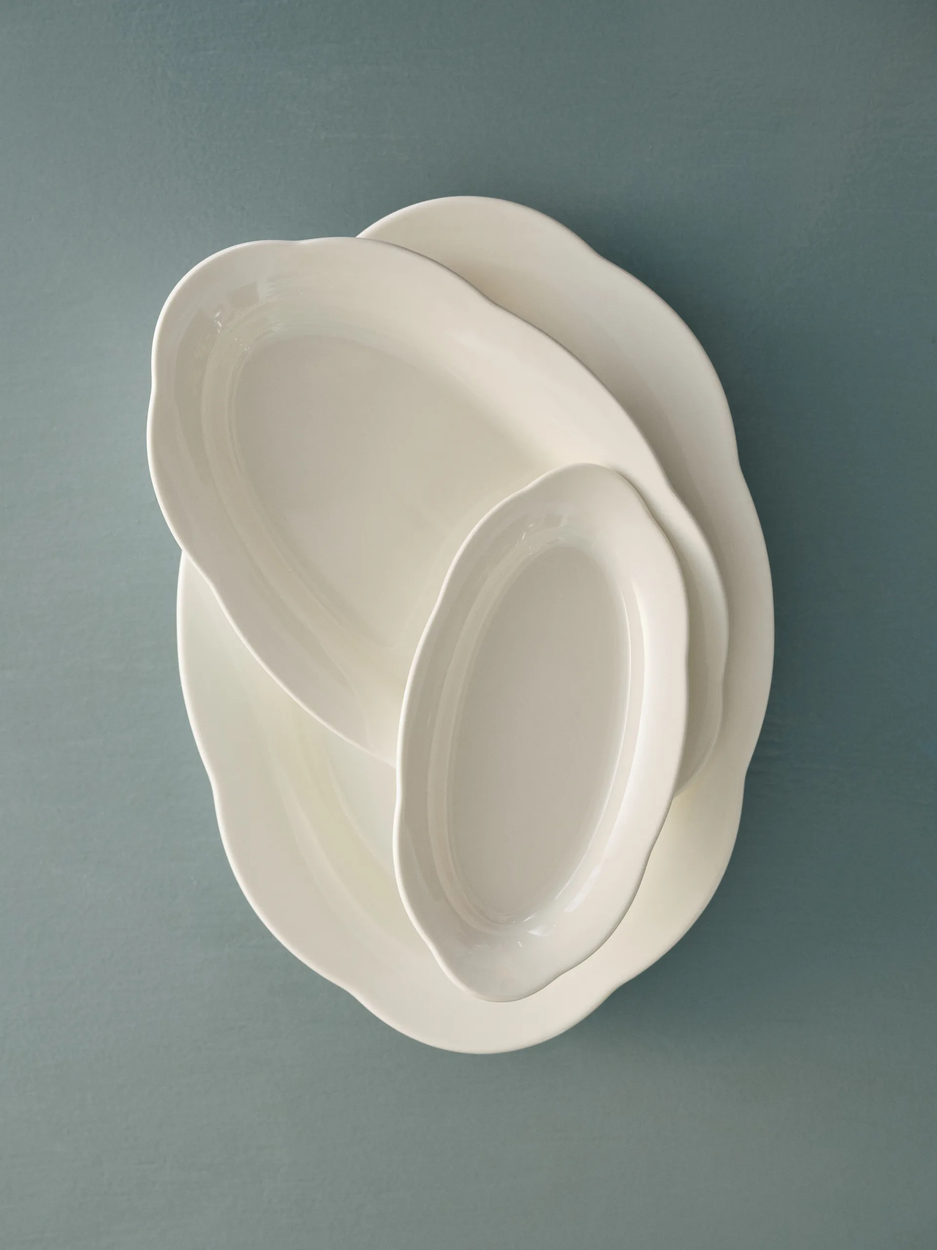 Silhouette oval deep plate M 15x24.5 cm 2-pack, White Serax