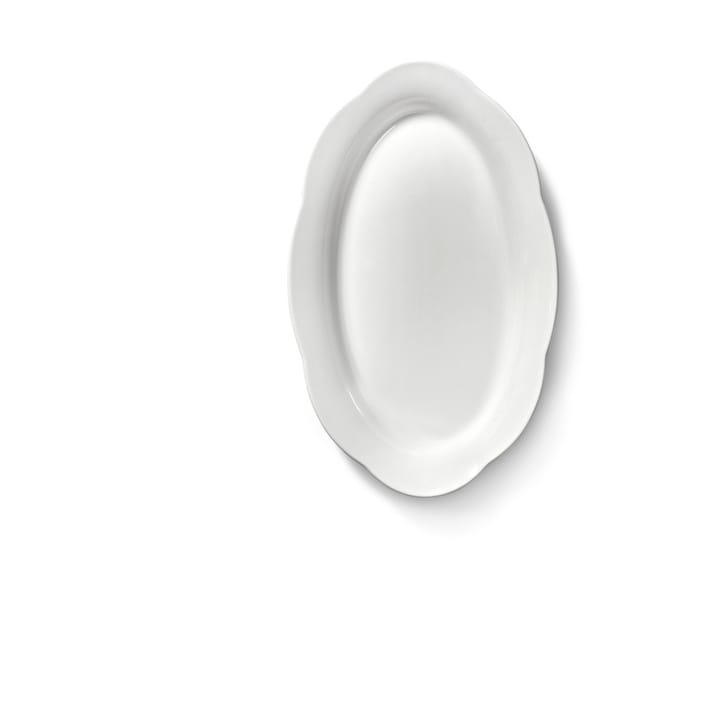 Silhouette oval deep plate M 15x24.5 cm, White Serax