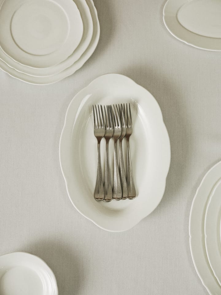 Silhouette oval deep plate M 15x24.5 cm, White Serax