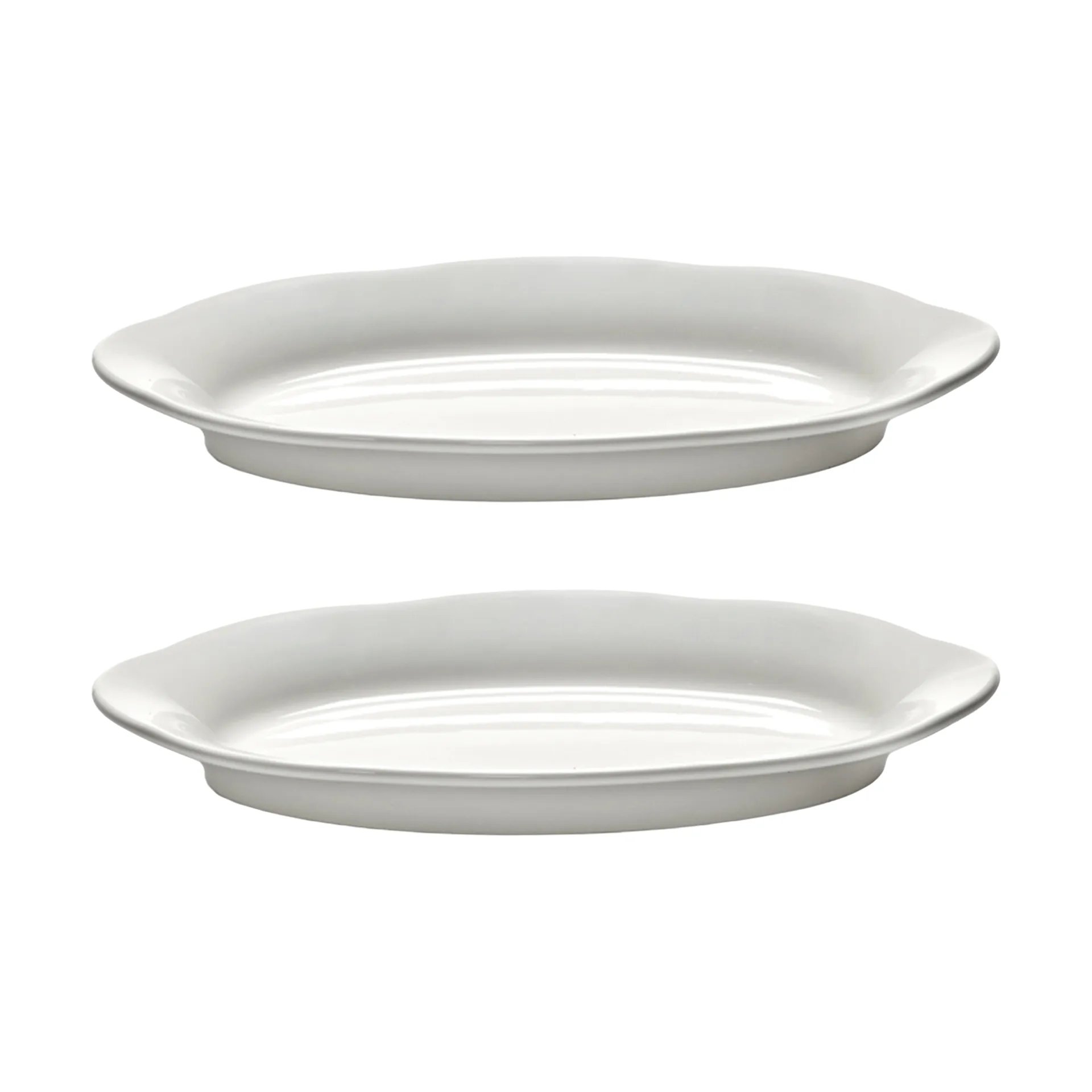 Silhouette oval deep plate S 10x18.5 cm 2-pack, White Serax