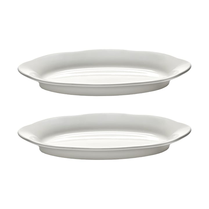 Silhouette oval deep plate S 10x18.5 cm 2-pack - White - Serax