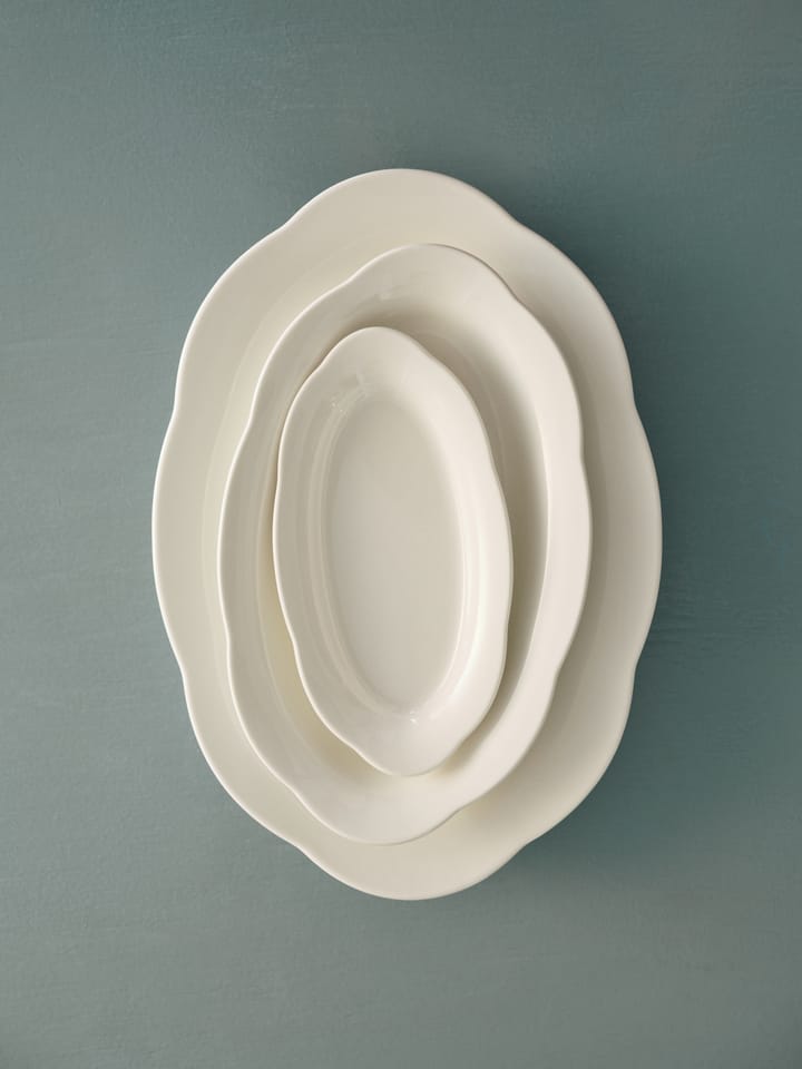 Silhouette oval deep plate S 10x18.5 cm, White Serax