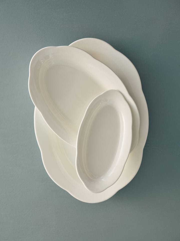 Silhouette oval deep plate S 10x18.5 cm, White Serax