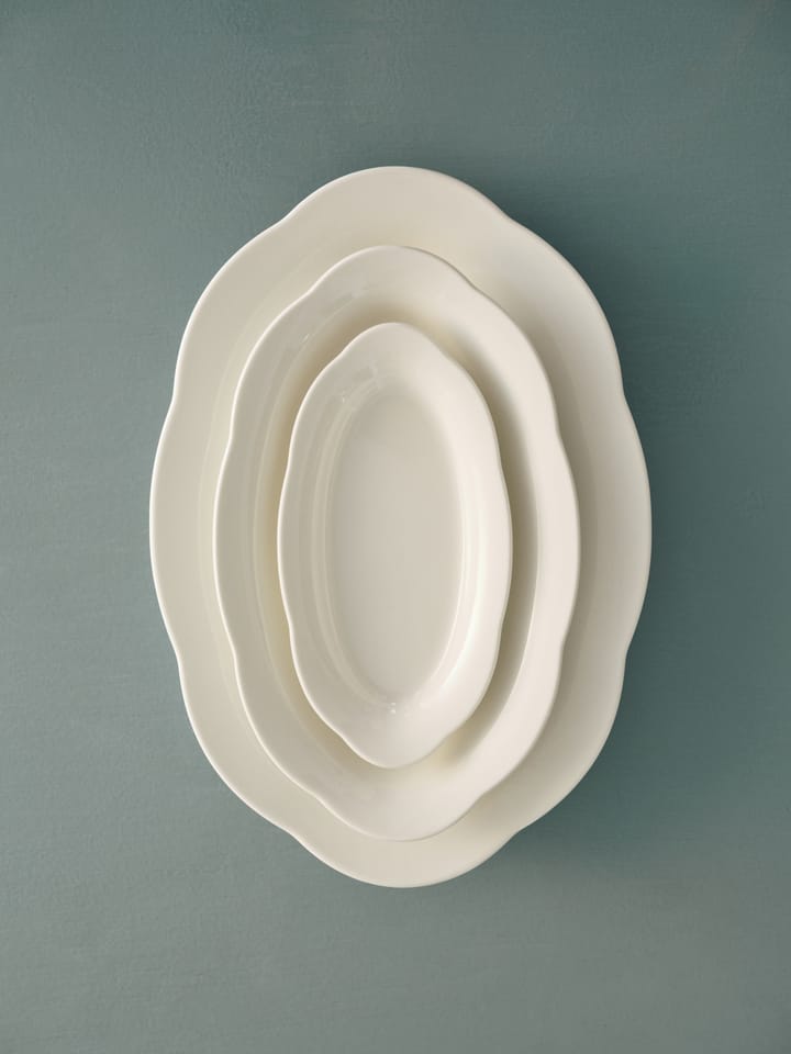 Silhouette oval deep plate S 10x18.5 cm, White Serax
