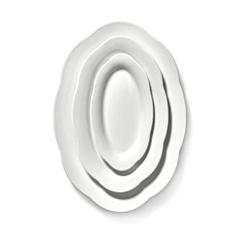 Silhouette oval deep plate S 10x18.5 cm - White - Serax