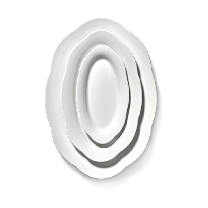 Silhouette oval deep plate S 10x18.5 cm, White Serax