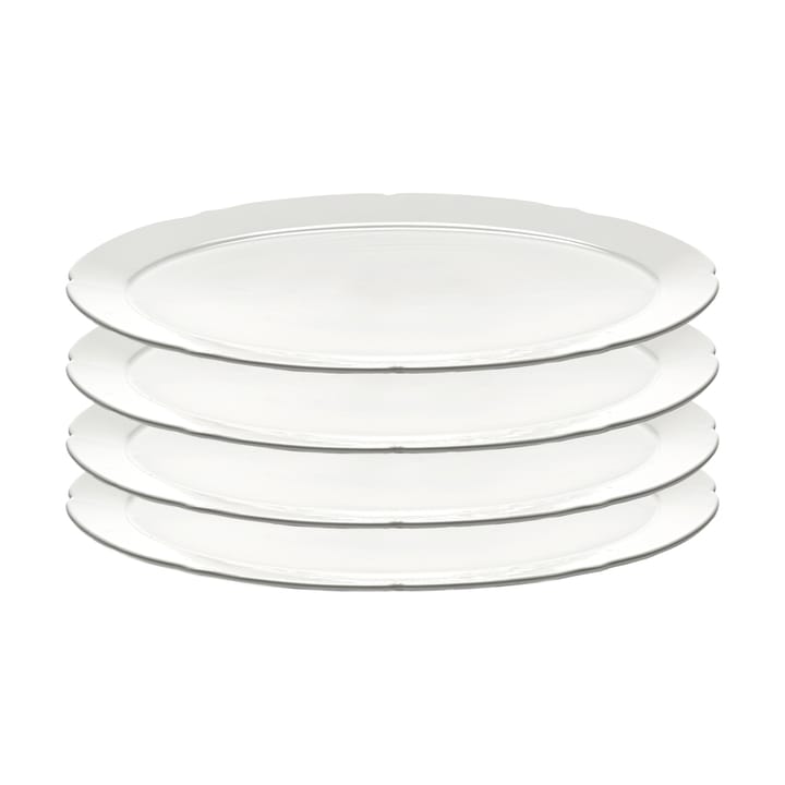 Silhouette oval plate L 21x30 cm 4-pack - White - Serax