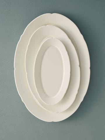Silhouette oval plate L 21x30 cm - White - Serax