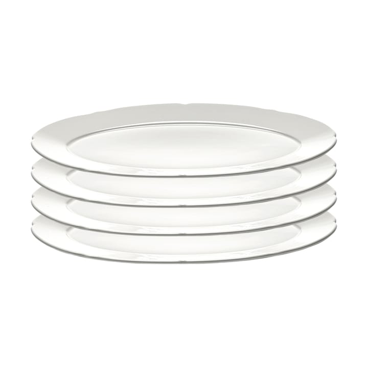 Silhouette oval plate M 15x24.5 cm 4-pack - White - Serax