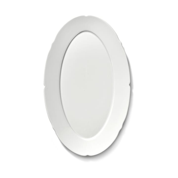 Silhouette oval plate M 15x24.5 cm, White Serax