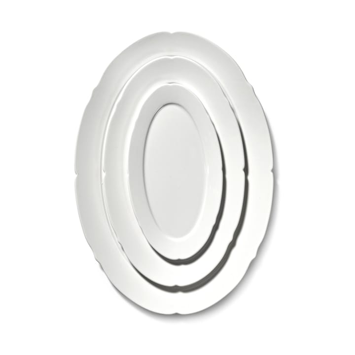 Silhouette oval plate M 15x24.5 cm, White Serax