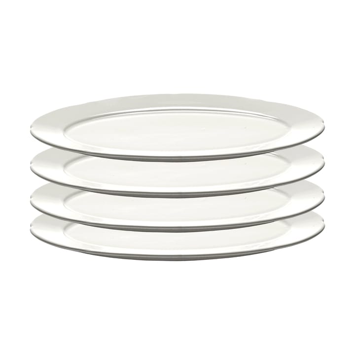 Silhouette oval plate S 10x18.5 cm 4-pack - White - Serax