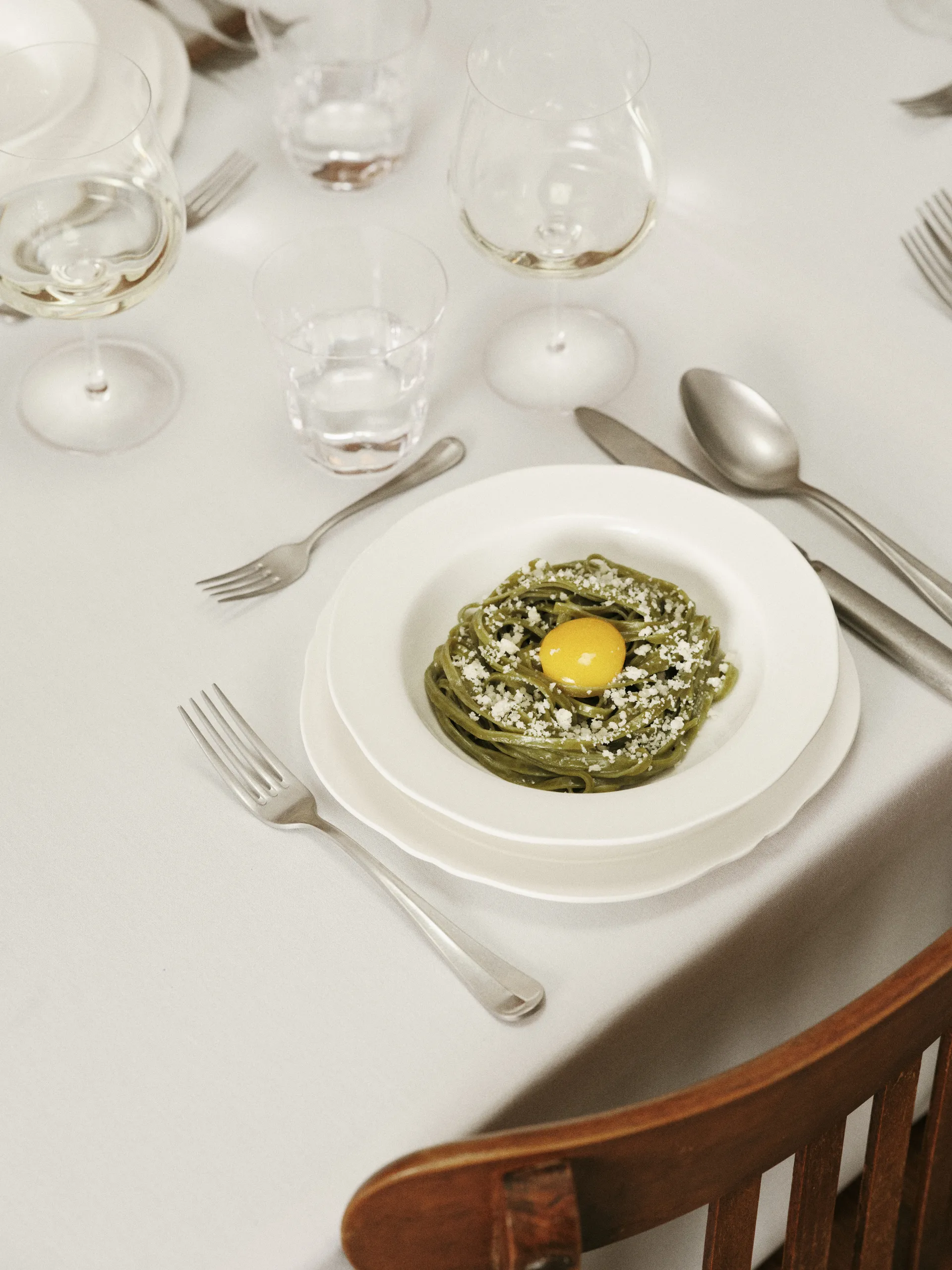 Silhouette pasta plate Ø22 cm 4-pack, White Serax