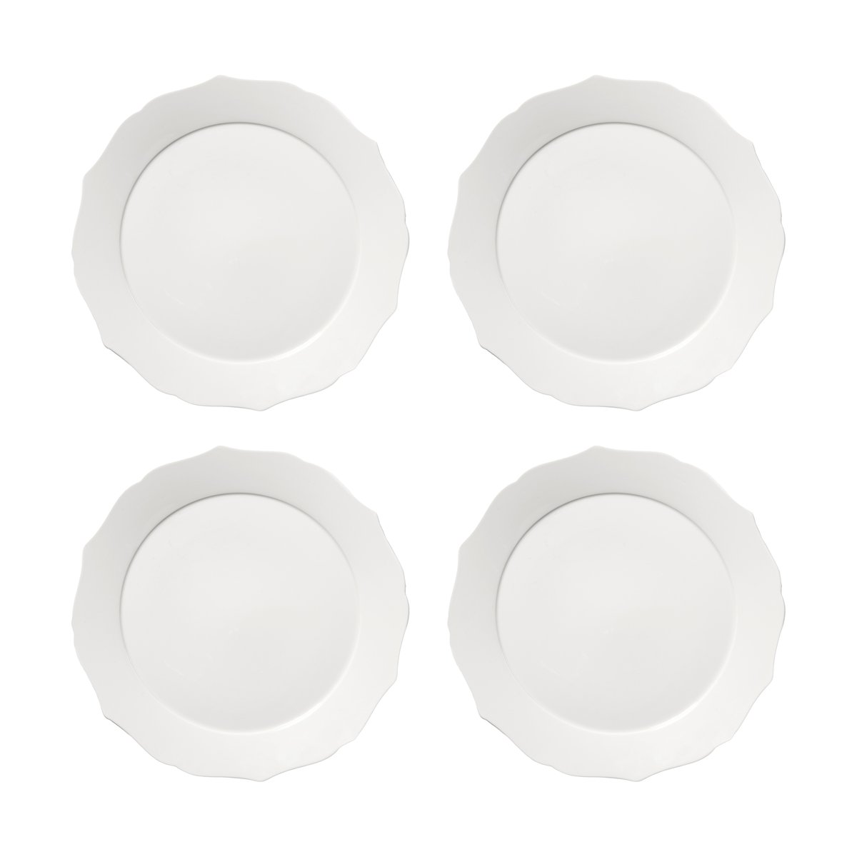 Serax Silhouette plate L o26 cm 4-pack White | Scandinavian Design | Dinner plates | White