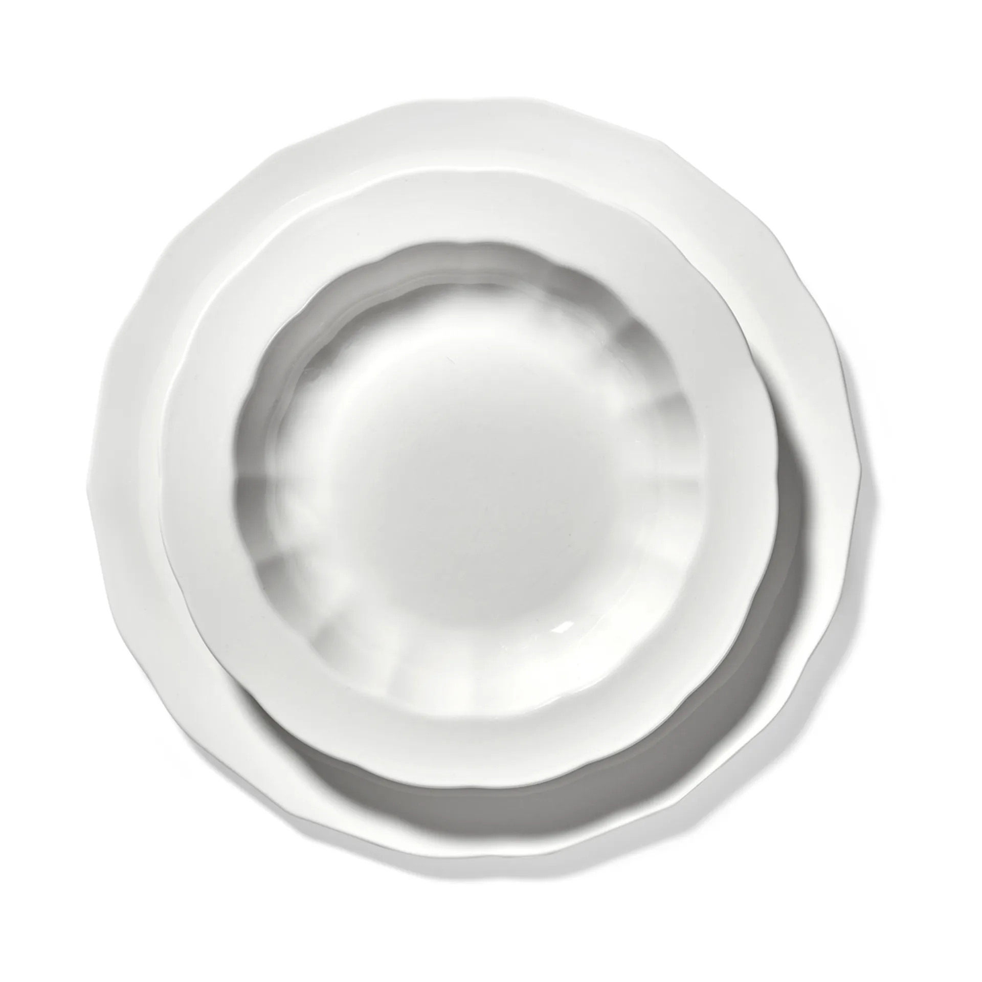 Silhouette plate L Ø26 cm 4-pack, White Serax