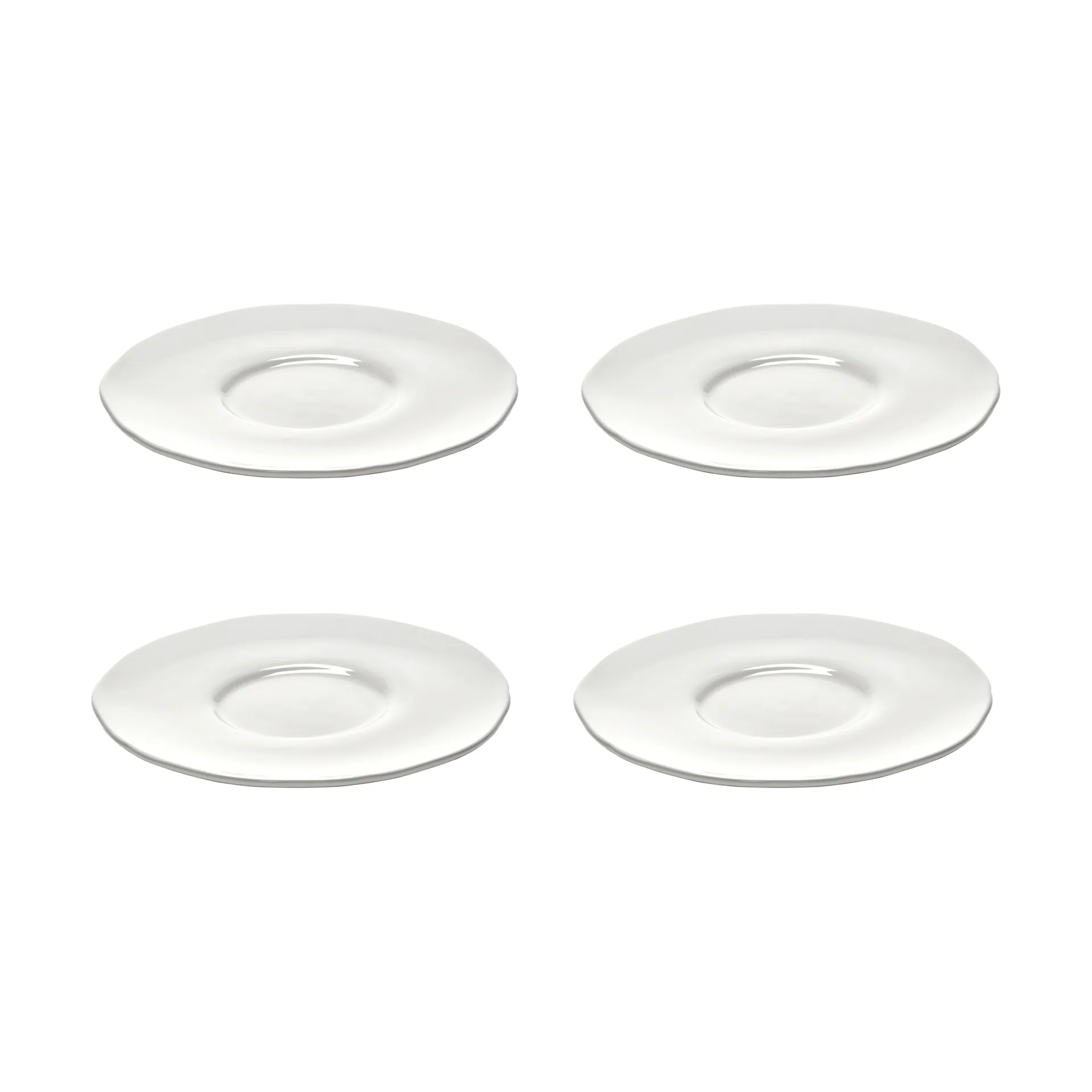 Silhouette saucer for coffee cup Ø12.7 cm 4-pack, White Serax