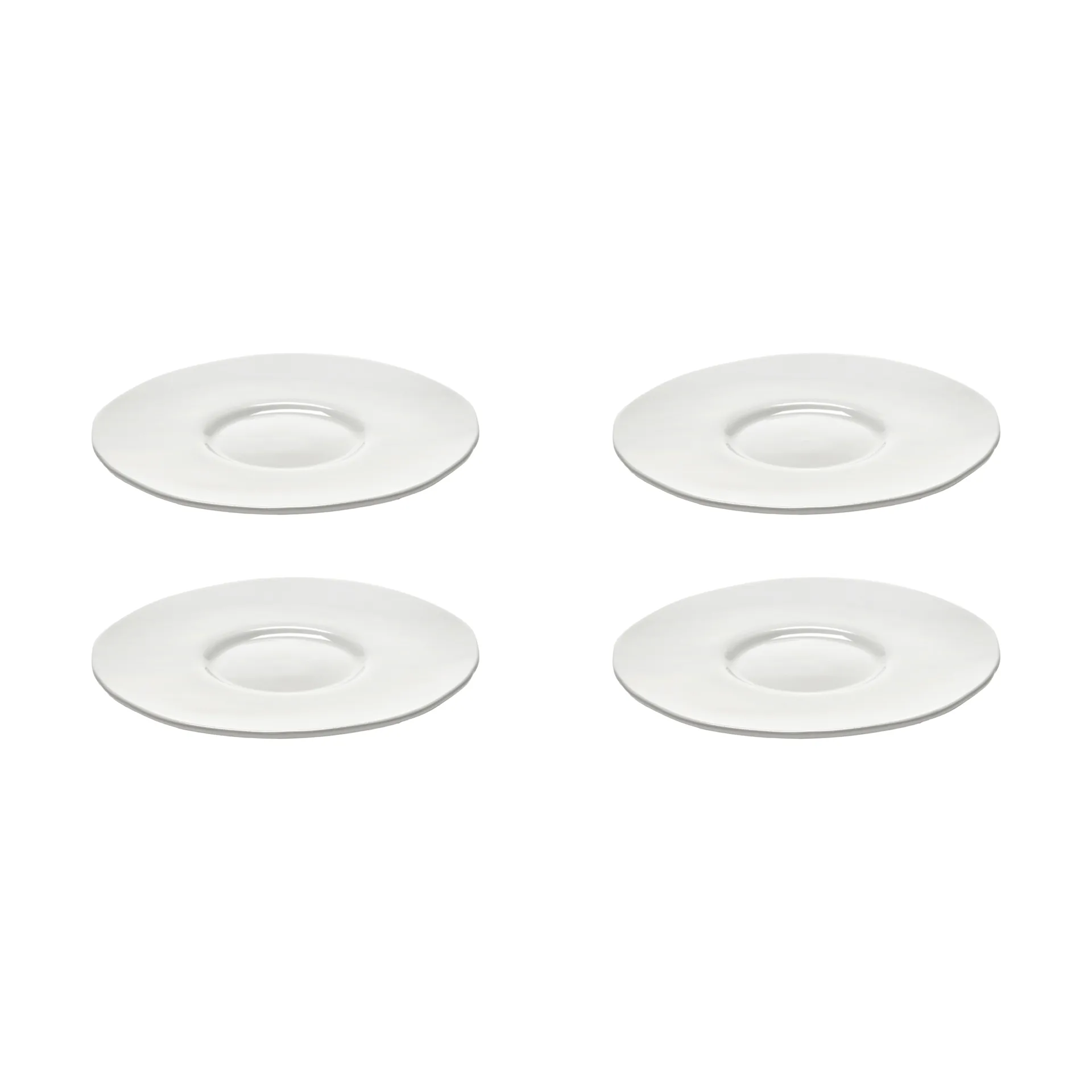Silhouette saucer for espresso cup Ø10.3 cm 4-pack, White Serax
