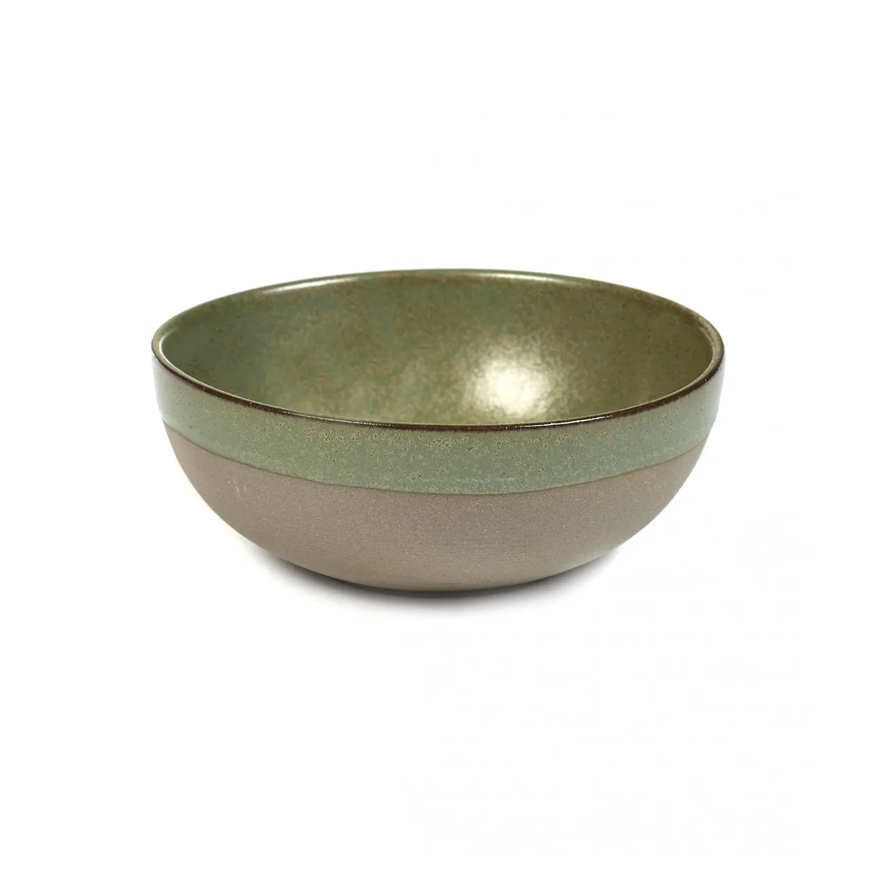 Serax Surface breakfast bowl 13 cm grey-camogreen | Scandinavian Design | Breakfast bowls | Green