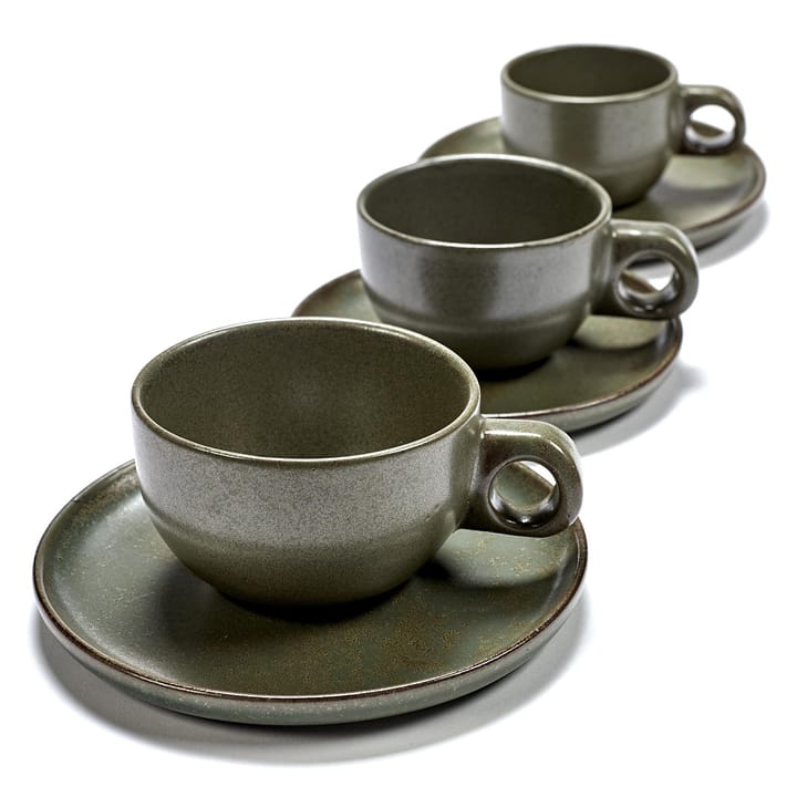 Surface cappuccino cup with saucer 23 cl - camogreen - Serax